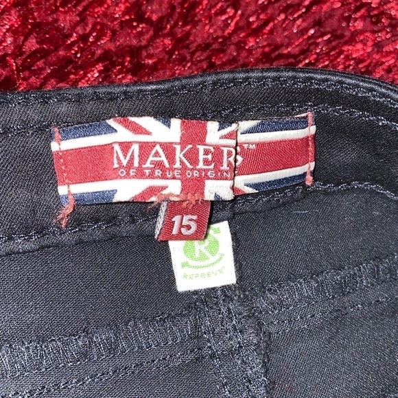 Original denim black high  waisted stretchy skinny jeans Sz 15 - Picture 8 of 14